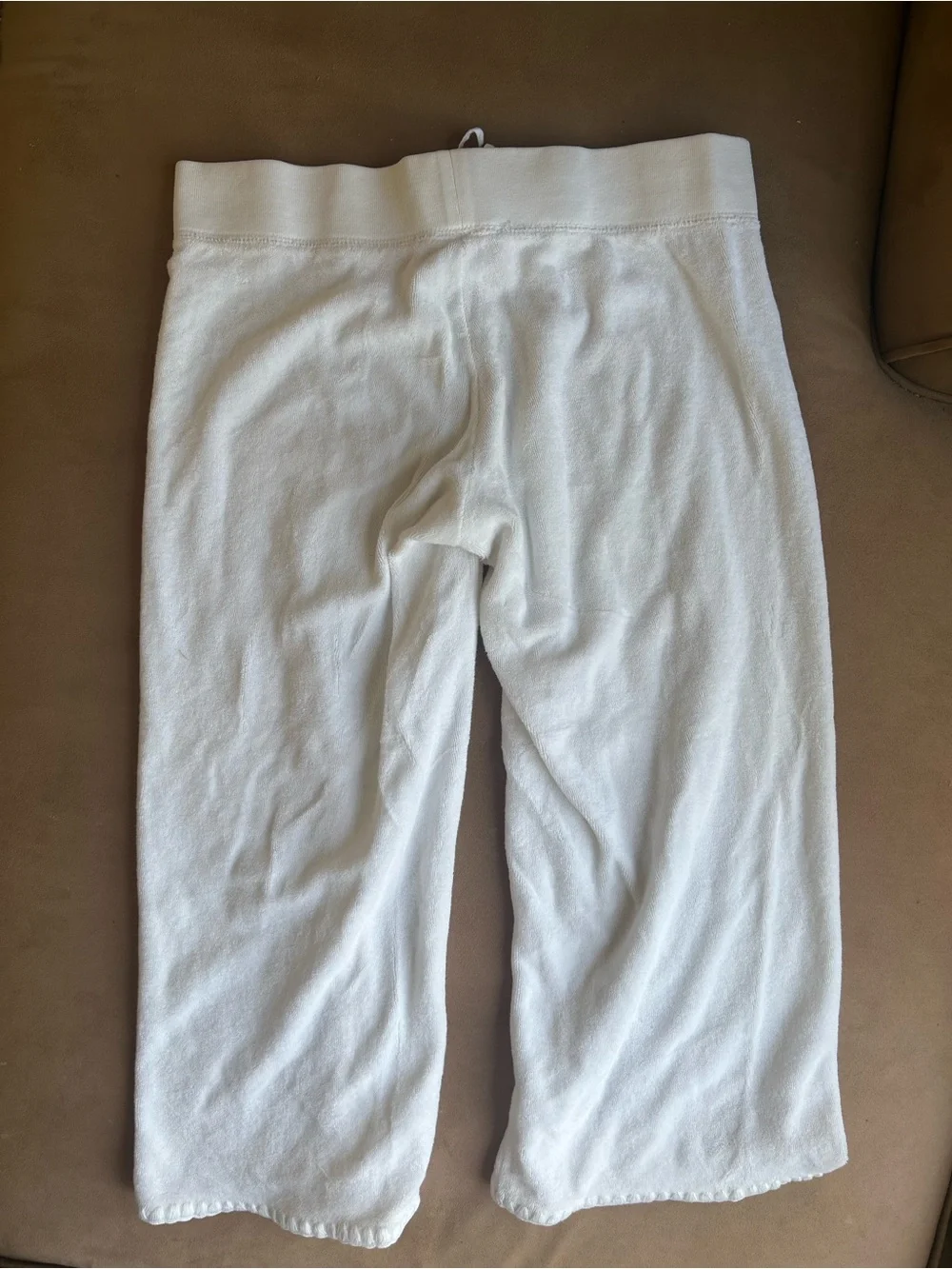 Vintage Y2K Juicy Couture Terry Capri Pants Fruit Charms White S